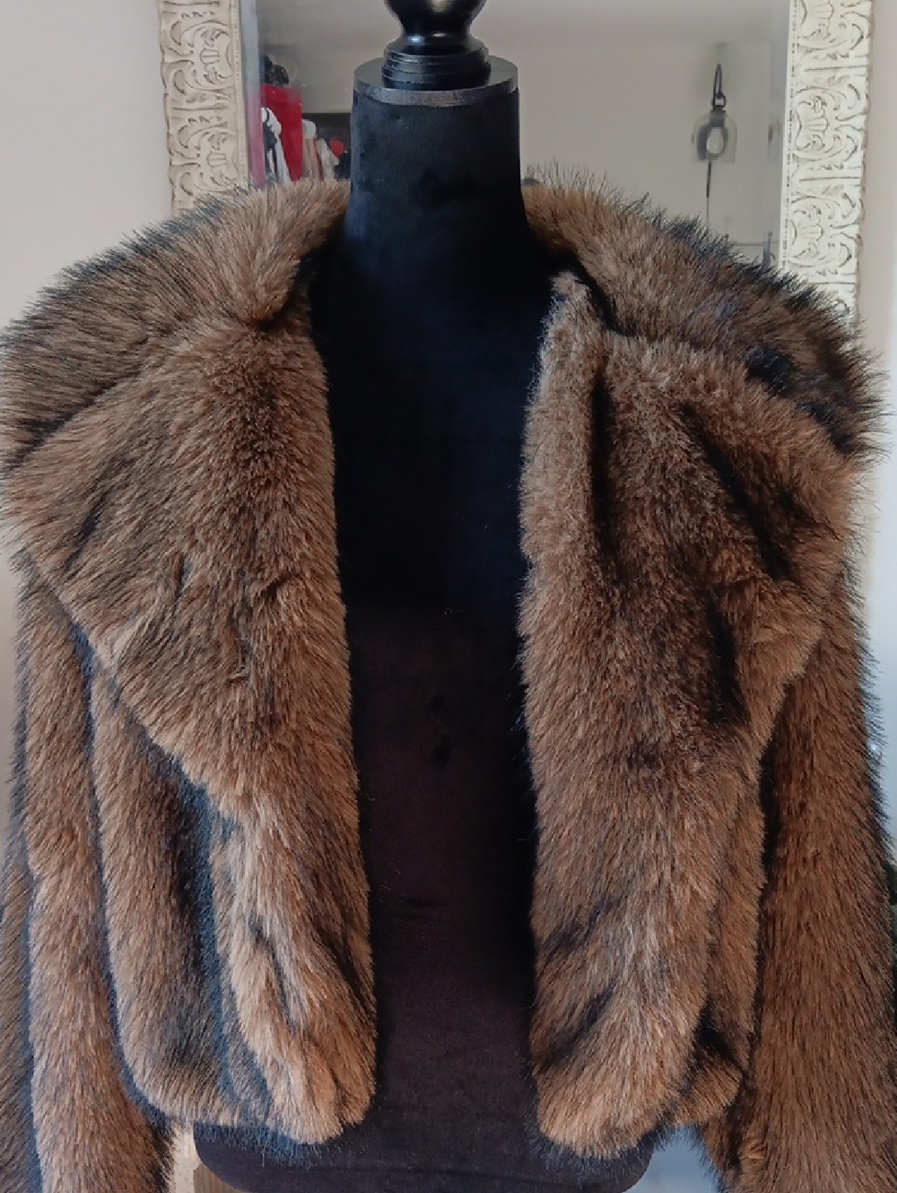Elegant Brown Teddy Jacket for Women - Picture 4 of 7